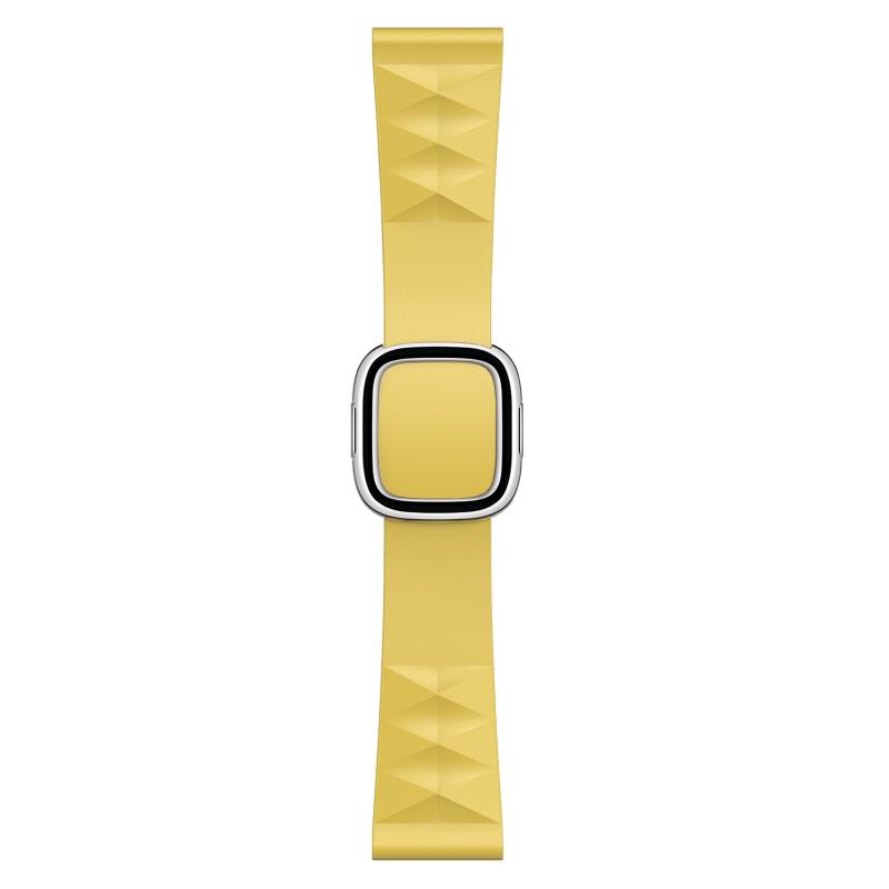 Moderne stijl siliconen vervanging riem horlogeband voor Apple Watch Series 6 & SE & 5 & 4 44mm / 3 & 2 & 1 42mm stijl: zilver gesp