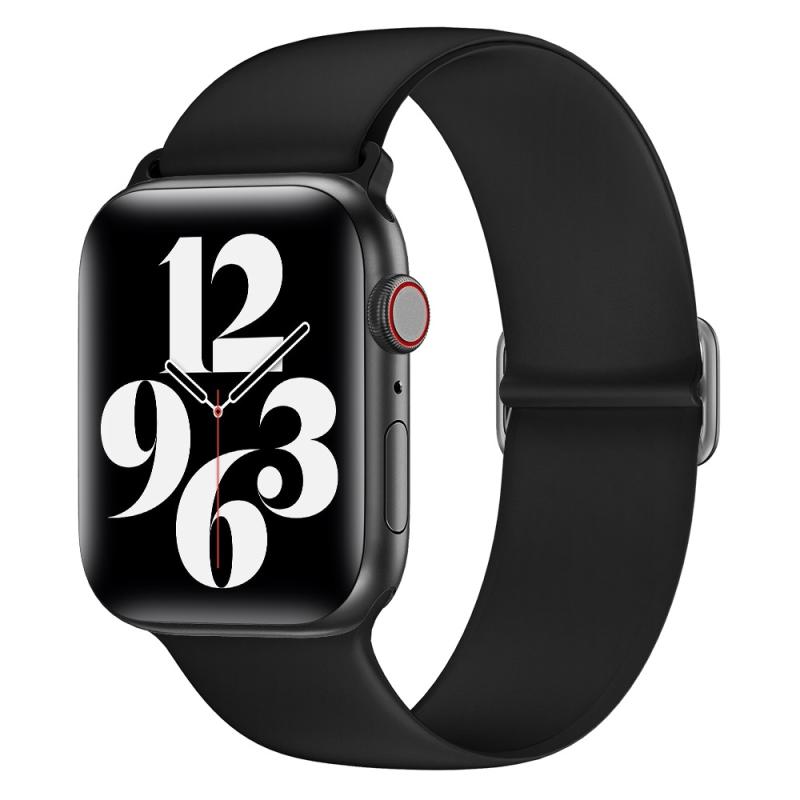 Elasticiteit Siliconen Vervanging Strap Watchband voor Apple Watch Series 6 & SE & 5 & 4 44mm / 3 & 2 & 1 42mm