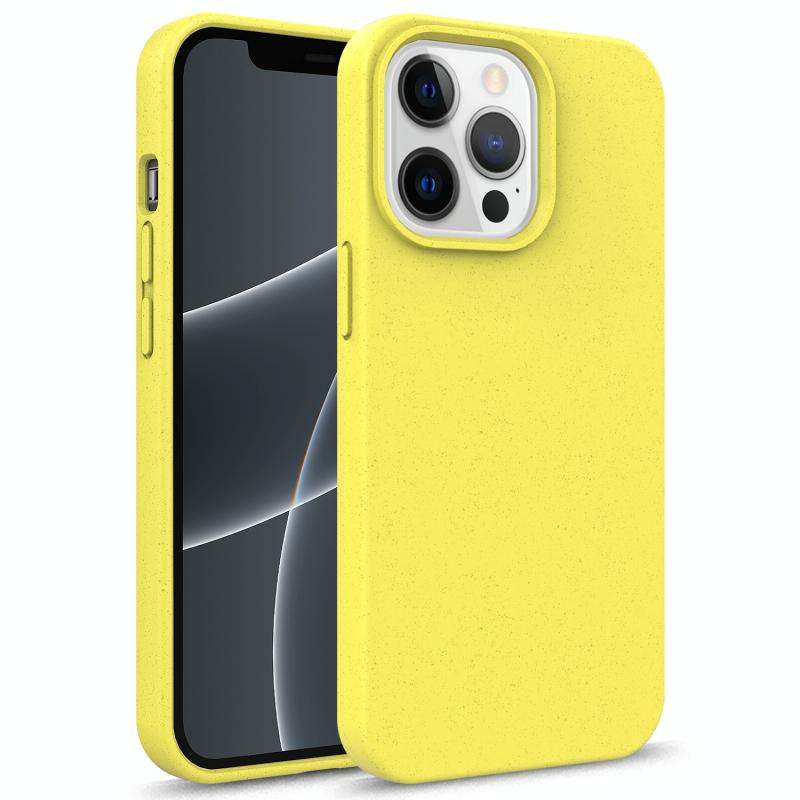 Starry Serie Schokbestendig Stro Materiaal + TPU beschermhoes voor iPhone 13 Pro