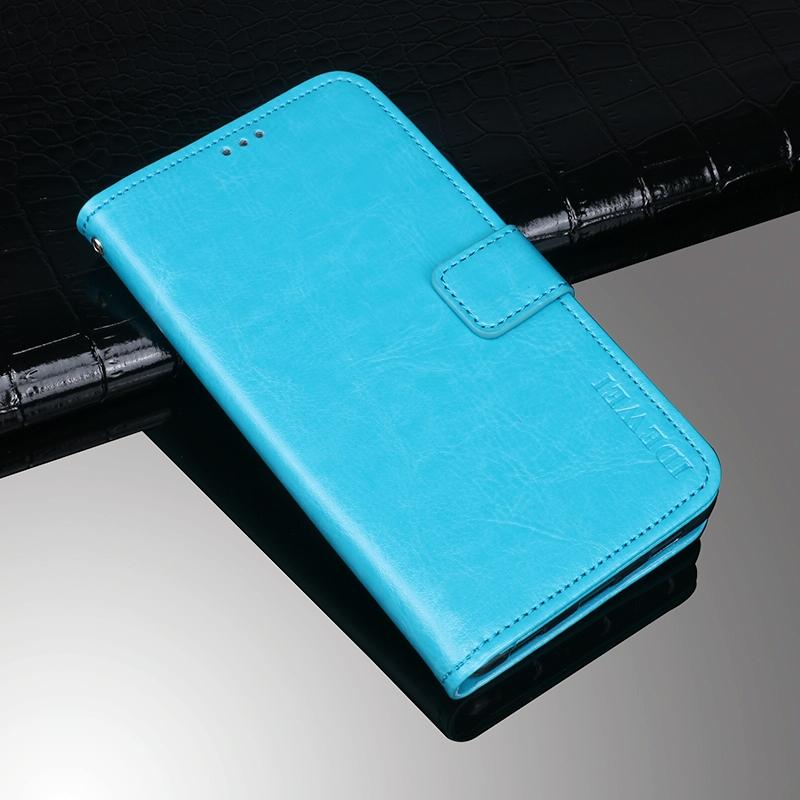 Idewei Crazy Horse Textuur Horizontale Flip Leren Case met Houder & Kaart Slots & Portemonnee voor Oppo Realme GT Master (Sky Blue)