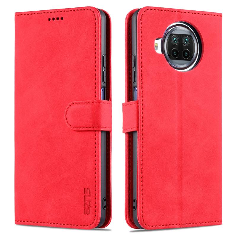 Voor Xiaomi MI 10T Lite 5G AZNS Skin Feel Calf Texture Horizontale Flip Lederen Case met Kaart Slots & Houder & Portemonnee