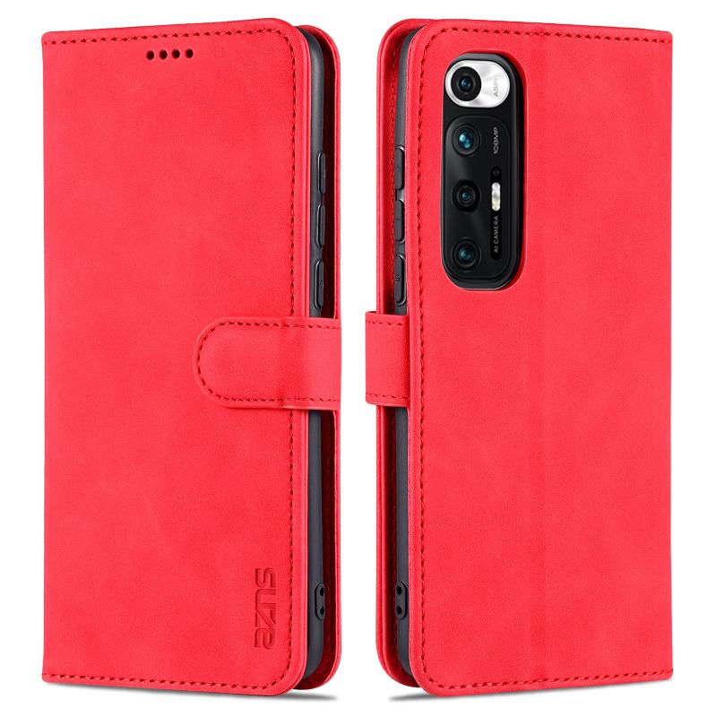 Voor Xiaomi Mi 10s Azns Skin Feel Calf Texture Horizontale Flip Lederen Case met Kaart Slots & Houder & Portemonnee