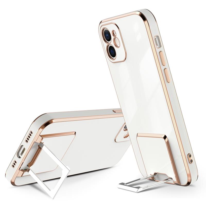 Electroplating Beschermhoes Casem met houderfunctie voor iPhone 11 Pro (Gold)