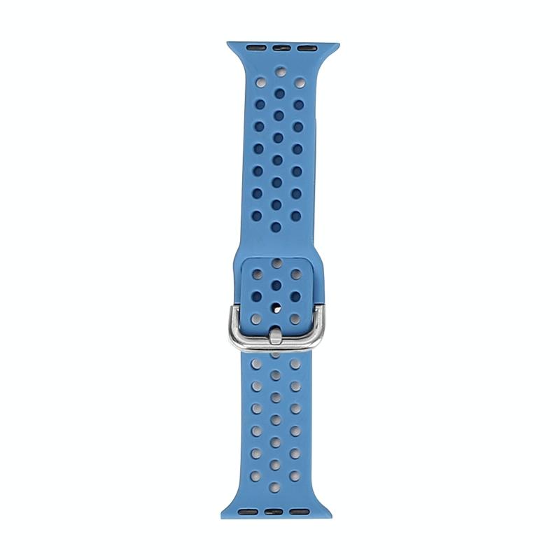 Siliconenvervanging horlogeband voor Apple Watch Series 6 & SE & 5 & 4 44mm / 3 & 2 & 1 42mm (Azure Blue)