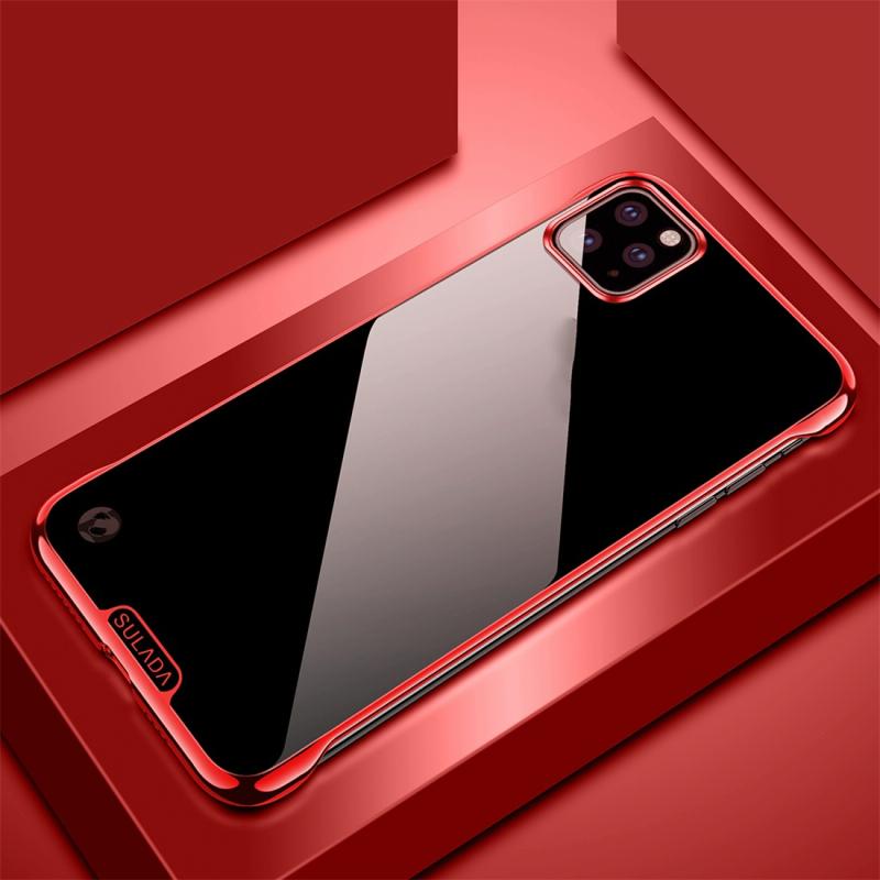Voor iPhone 11 Pro Max SULADA randloze vergulde PC beschermhoes (rood)