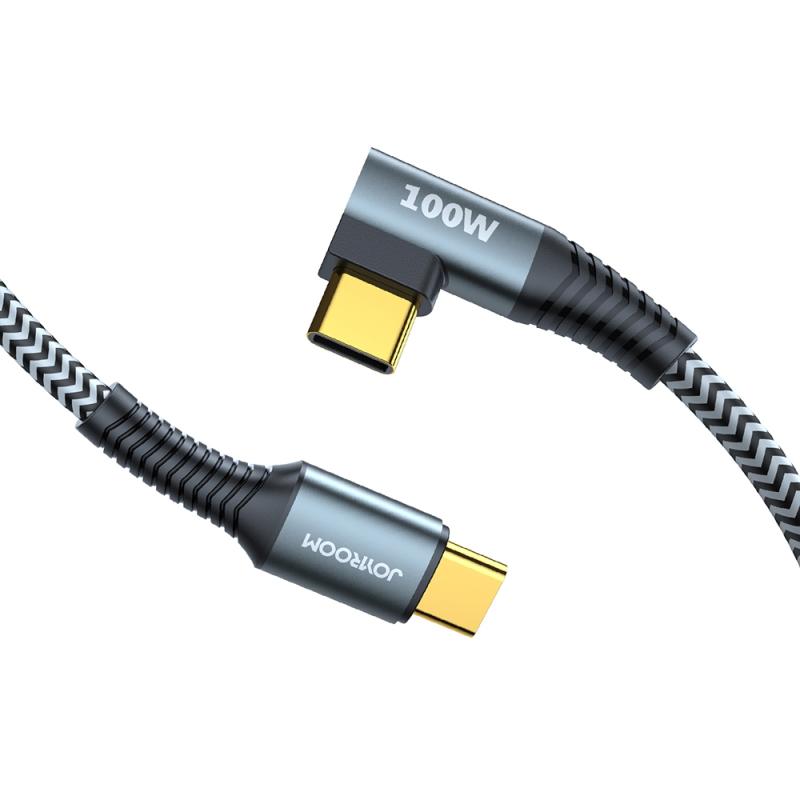 JOYROOM S-1550N12 TOPSPEED SERIE 100W USB-C / TYPE-C MET USB-C / TYPE-C elleboog Snelle oplaadgegevenskabel kabellengte: 1 5 m