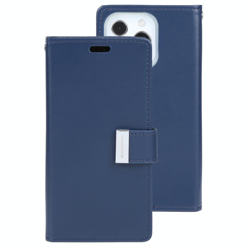 Goosspery Rich Diary Crazy Horse Texture Horizontale Flip Lederen Case met Houder & Card Slots & Portemonnee voor iPhone 13 Pro Max