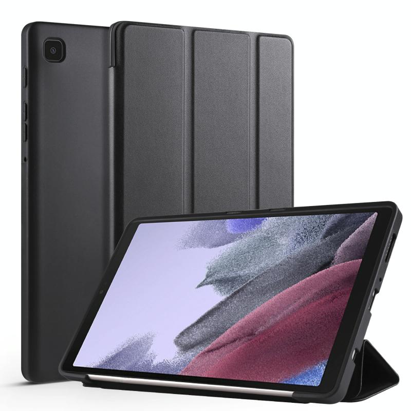 Voor Samsung Galaxy Tab A7 Lite T225 3-vouwen Horizontale Flip Honeycomb TPU Schokbestendig + PU lederen tas met houder