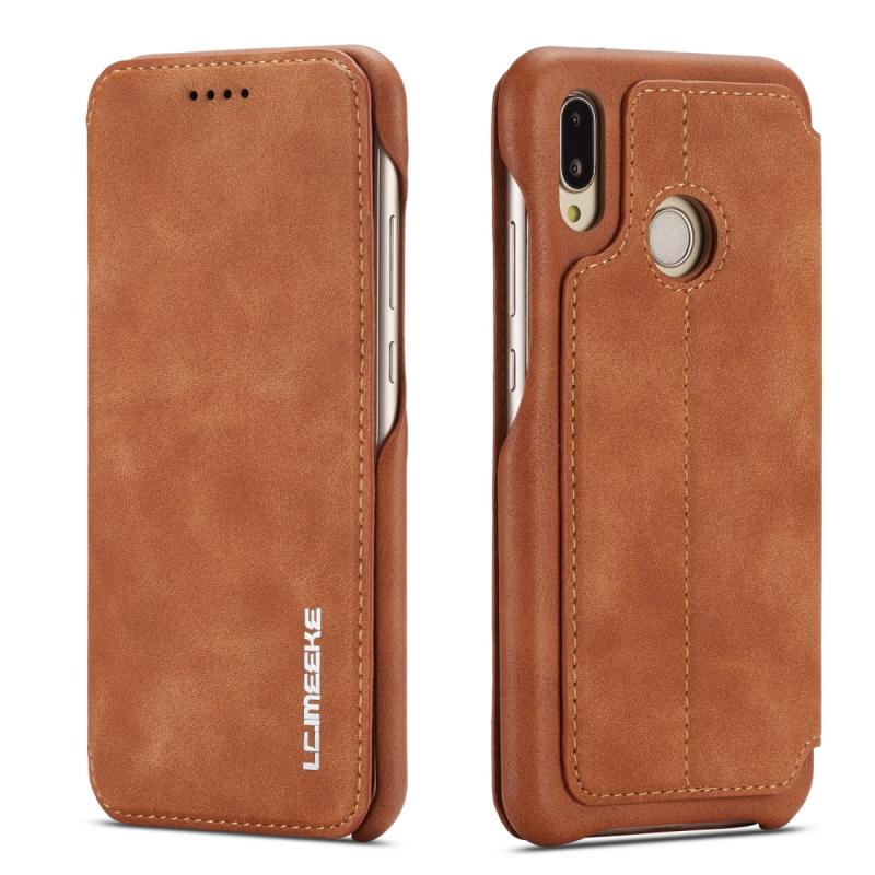 Voor Huawei P20 Lite Hon Ancient Series Lederen hoesje met kaartsleuven & houder & portemonnee(bruin)