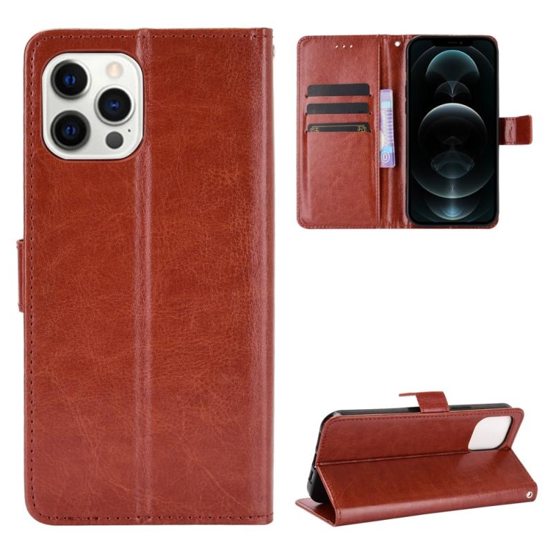 Crazy Horse Texture Horizontal Flip Leather Case with Holder & Card Slots & Lanyard For iPhone 13 mini(Brown)