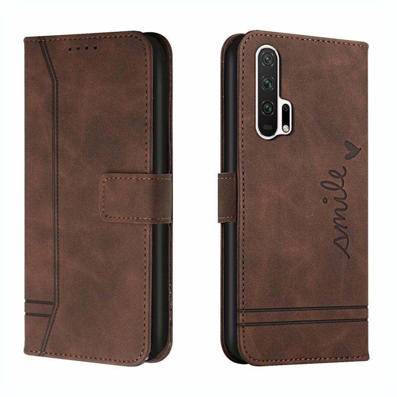 For Honor 20 Pro Retro Skin Feel Horizontal Flip Soft TPU + PU Leather Case with Holder & Card Slots & Photo Frame(Coffee)
