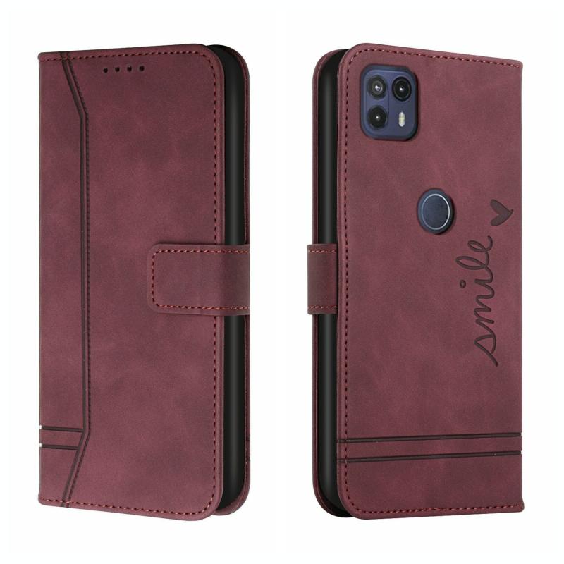 Voor Motorola Moto G50 5G Retro Skin Feel Horizontale Flip Zachte TPU + PU Lederen Case met Houder & Kaart Slots & Fotolijst (Wijn Rood)