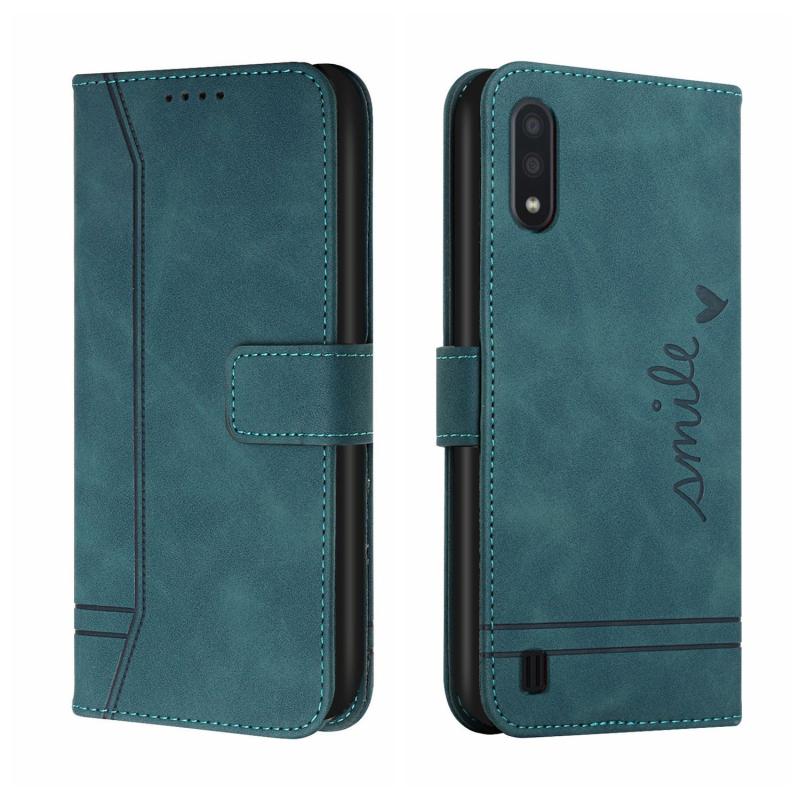 Voor Samsung Galaxy A10 Retro Skin Feel Horizontale Flip Soft TPU + PU lederen hoesje met houder & kaart slots & fotolijst (leger groen)