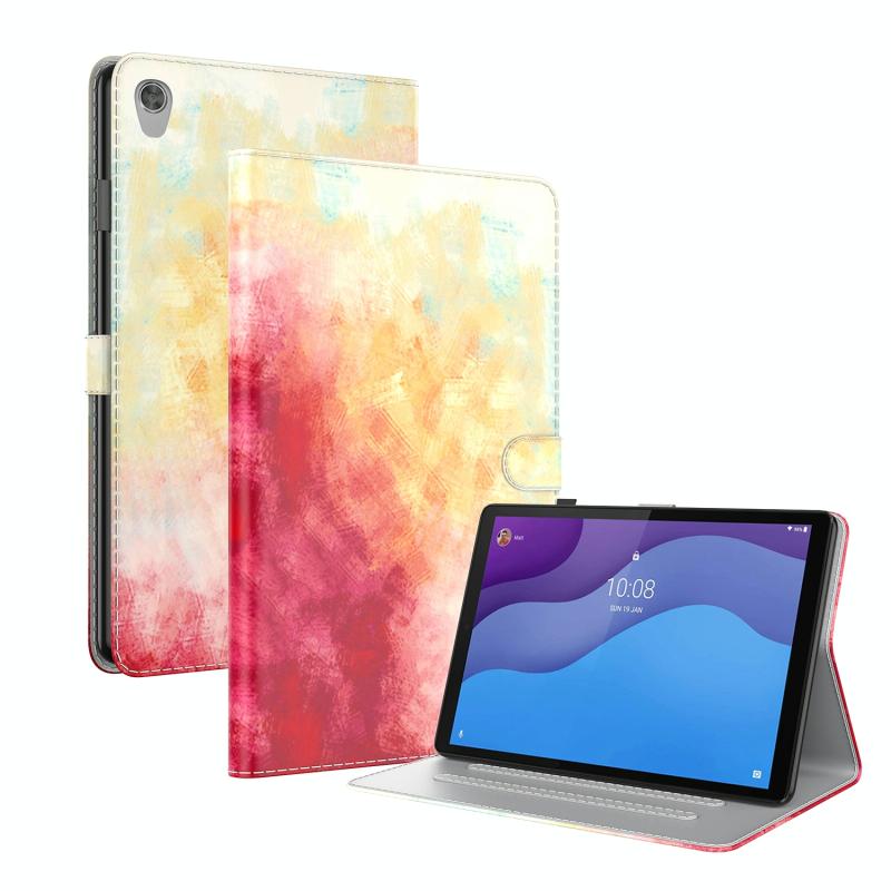 Voor Lenovo Tab M10 HD Gen 2 TB-X306X TB-X306F 10.1 Voltage Aquarel Patroon Huid Feel Magnetische Horizontale Flip PU-lederen tas met houder