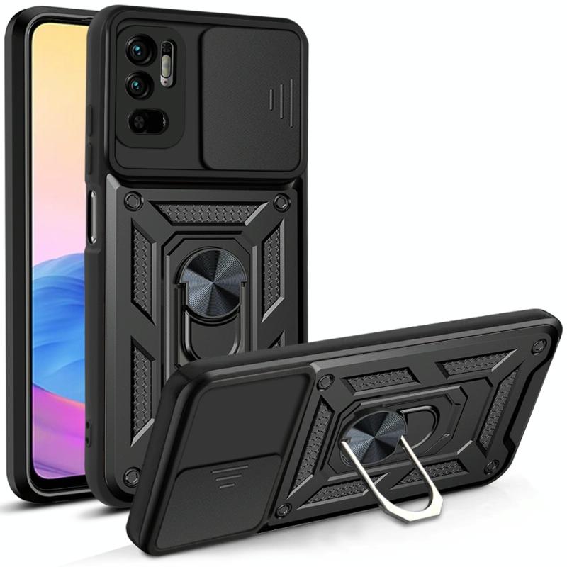 Voor Xiaomi Redmi Note 10 5G Sliding Camera Cover Design TPU + PC-beschermhoes