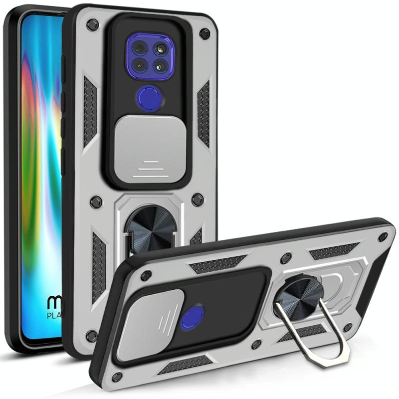 Voor Motorola Moto G9 Spelen Schuifcamera Cover Design TPU + PC-beschermhoes