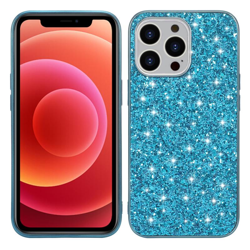 Glitter Poeder Shockproof TPU-beschermhoes voor iPhone 13