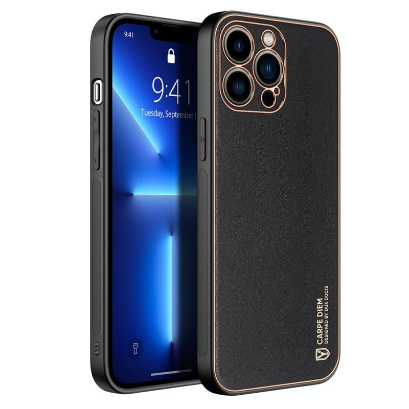DUX DUCIS YOLO SERIE PU + PC + TPU All-inclusive Electroplating Shockproof Case voor iPhone 13 Pro Max