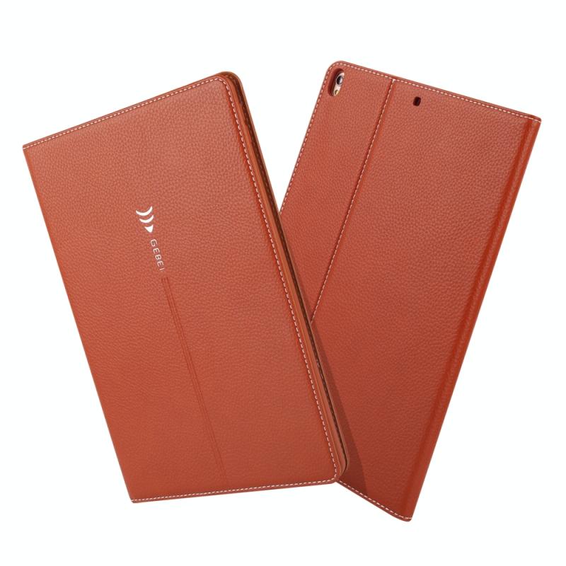 Voor iPad Pro 10 5 inch GEBEI PU+TPU horizontale flip beschermhoes met houder & kaartsleuven (bruin)