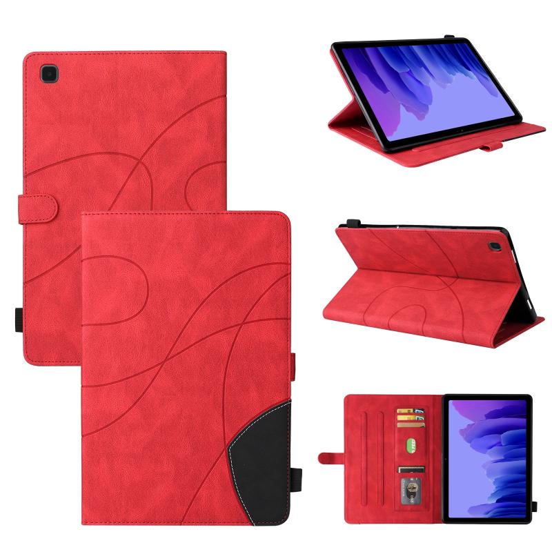 Voor Samsung Galaxy Tab A7 10.4 T505 / T500 Dual-Color Splicing Horizontale Flip PU Lederen Case met Houder & Card Slots & Slaap / Wake-up Functie