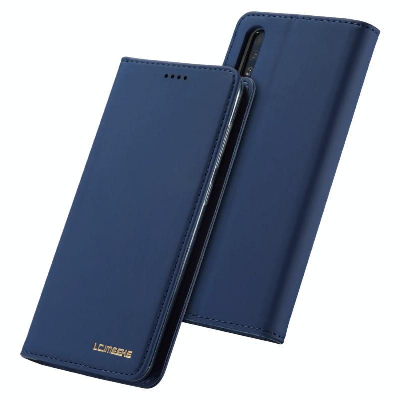 Voor Galaxy A70 LC. IMEEKE LC-002 Series Skin Hand Feeling PU + TPU Horizontal Flip Leather Case with Holder & Card Slot & Wallet(Blue)