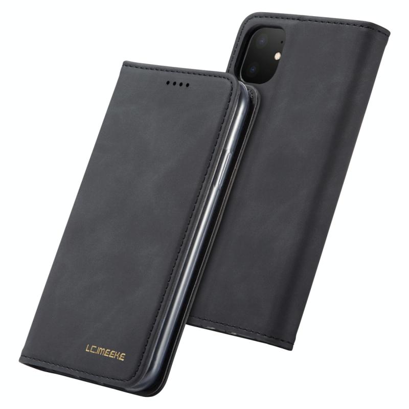 Voor iPhone 11 LC. IMEEKE LC-002 Series Skin Hand Feeling PU + TPU Horizontal Flip Leather Case with Holder & Card Slot & Wallet(Black)