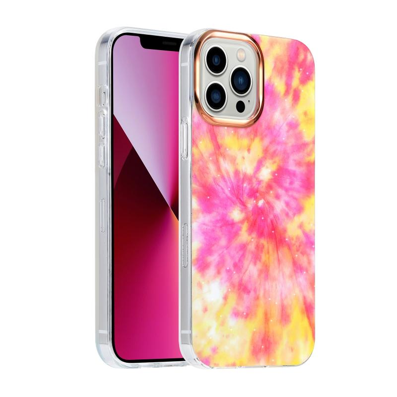 Glitter Poeder Galvaniseren Kleur Marmeren Shockproof Telefoon Case voor iPhone 11 (Pink C2)