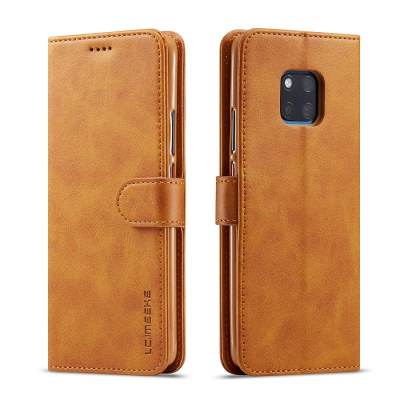 Voor Huawei Mate 20 Pro LC. IMEEKE Calf Texture Horizontal Flip Leather Case met Holder & Card Slots & Wallet(Geel)