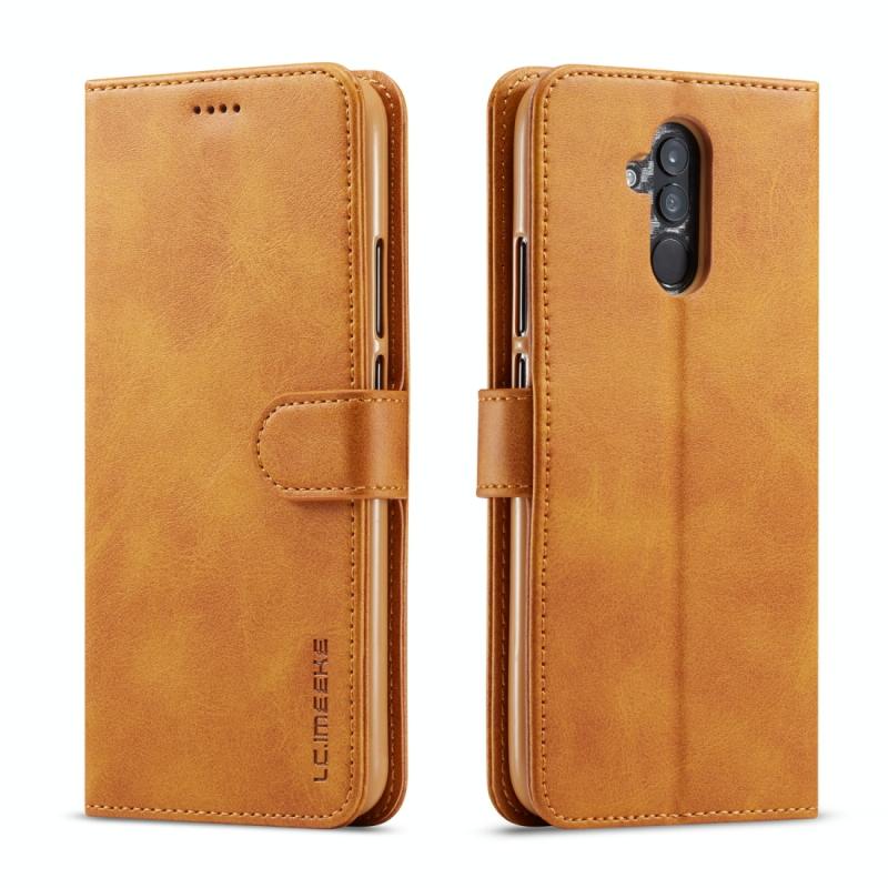 Voor Huawei Mate 20 Lite / Maimang 7 LC. IMEEKE Calf Texture Horizontal Flip Leather Case met Holder & Card Slots & Wallet(Geel)