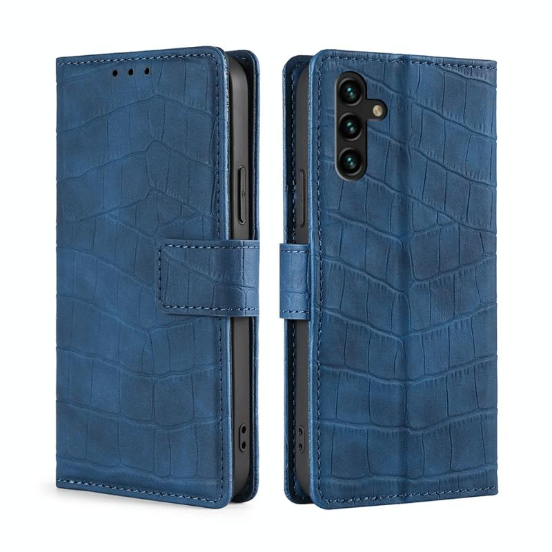 Voor Samsung Galaxy A13 5G Skin Feel Crocodile Texture Magnetische Sluiting Horizontale Flip PU Case met Houder & Card Slots & Portemonnee