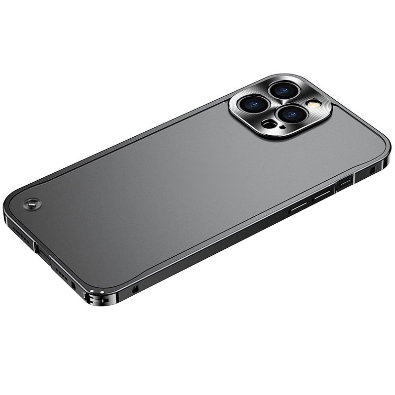 Metalen frame frosted pc shockproof telefooncase voor iPhone 12 pro