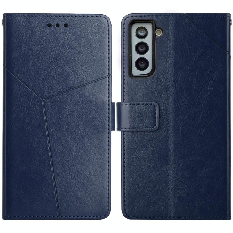 Voor Samsung Galaxy S21 5G Y Stitching Horizontale Flip Lederen Case met Houder & Card Slots & Portemonnee & Fotolijst