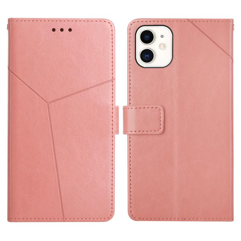 Y Stitching horizontale flip lederen telefoonhoesje met houder & kaart slots & portemonnee en fotolijst voor iPhone 11 (rose goud)