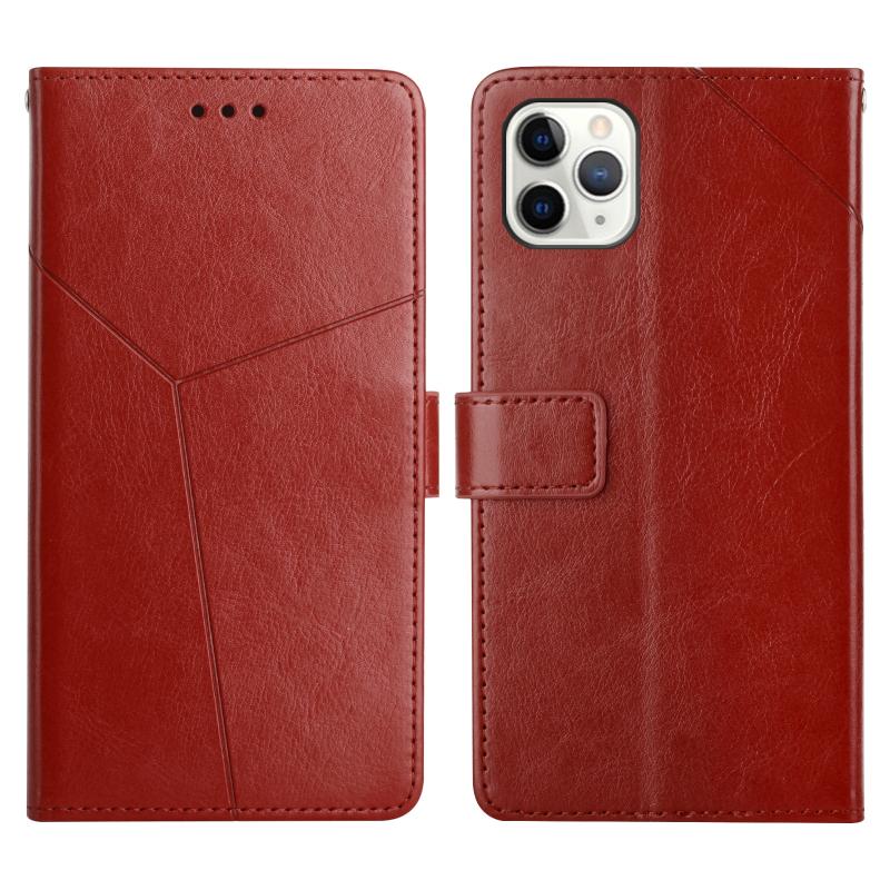 Y Stitching Horizontale Flip Lederen Telefoonhoesje Met Houder & Card Slots & Portemonnee & Fotolijst voor iPhone 11 Pro (Brown)