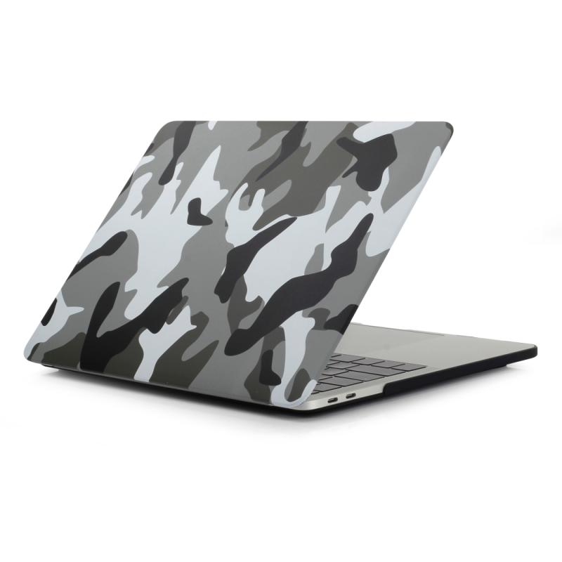 Camouflage Patroon Laptop Water Decals PC-beschermhoes voor MacBook Retina 12 inch A1534 (grijze camouflage)