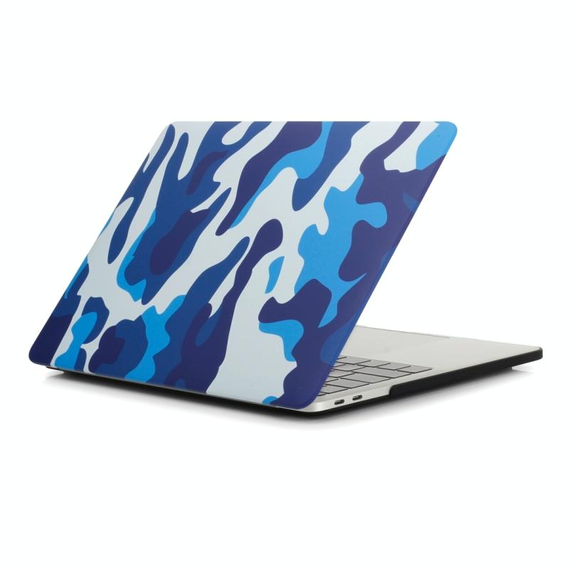 Camouflage Patroon Laptop Water Decals PC-beschermhoes voor MacBook Retina 12 inch A1534 (blauwe camouflage)