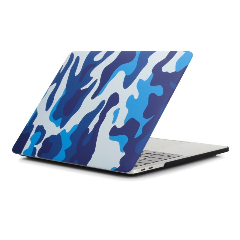 Camouflage Patroon Laptop Water Decals PC-beschermhoes voor MacBook Air 13.3 Inch A1466 / A1369 (blauwe camouflage)