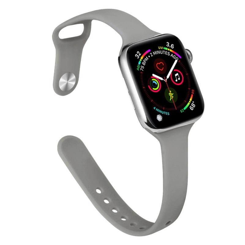 Afslanken Siliconenvervanging horlogeband voor Apple Watch Series 7 41mm / 6 & SE & 5 & 4 40mm / 3 & 2 & 1 38mm (Brick Cyaan)