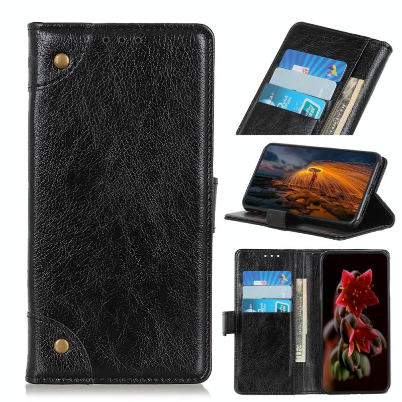 For Huawei nova 8i / Honor 50 Lite Copper Buckle Nappa Texture Horizontal Flip Leather Phone Case(Black)
