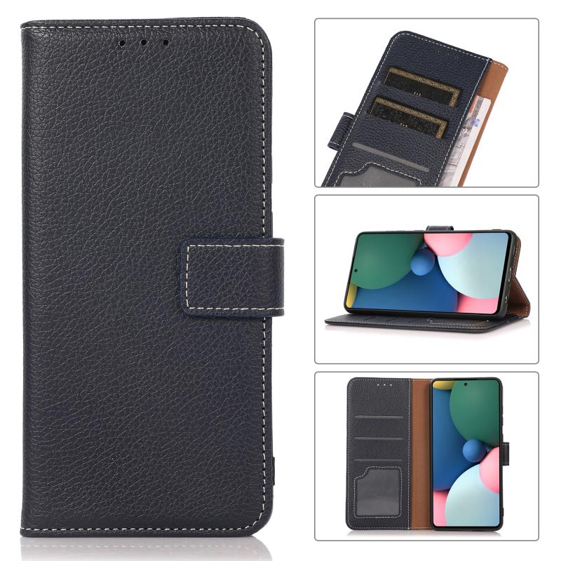 For OnePlus 9RT 5G Litchi Texture Horizontal Flip Leather Phone Case with Holder & Card Slots & Wallet(Blue)