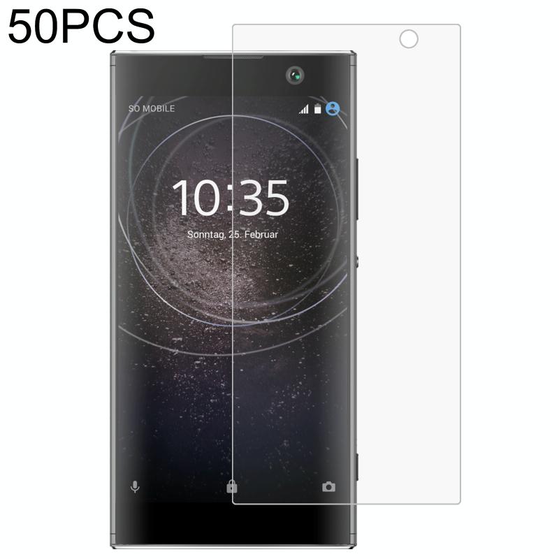 50 stks 0.26mm 9H 2.5D gehard glasfilm voor Sony Xperia XA2