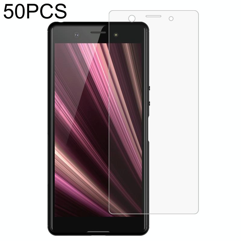 50 stks 0.26mm 9H 2.5D gehard glasfilm voor Sony Xperia XZ4 Compact