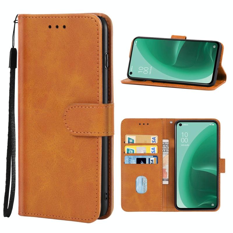 Leren telefooncase voor Oppo A55S 5G / CPH2309 (Brown)