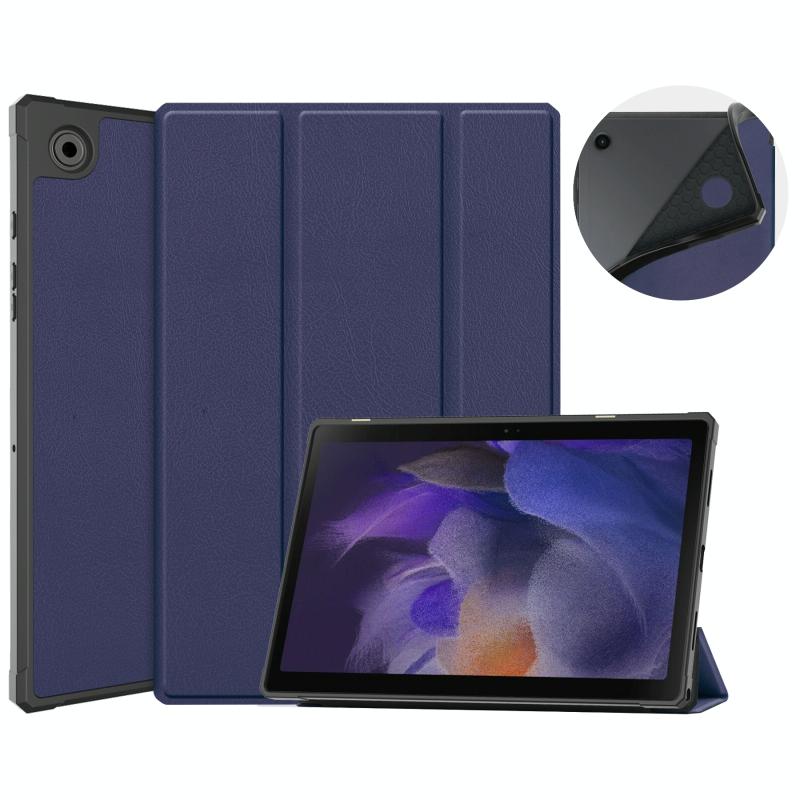 Voor Samsung Galaxy Tab A8 2021 SM-X205 3-voudige houder lederen tabletcase