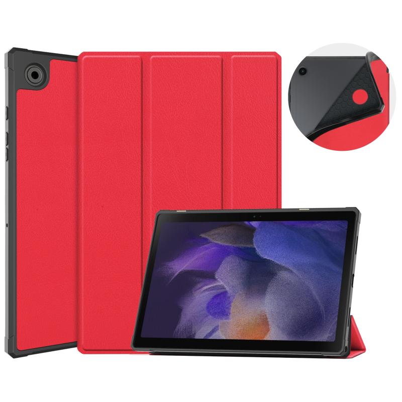 Voor Samsung Galaxy Tab A8 2021 SM-X205 3-voudige houder Lederen Tablet Case