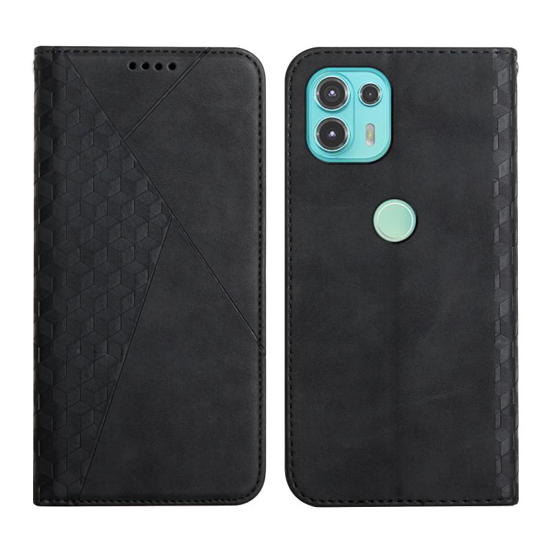 Voor Motorola Edge 20 Lite Skin Feel Magnetic Leather Phone Case (Black)