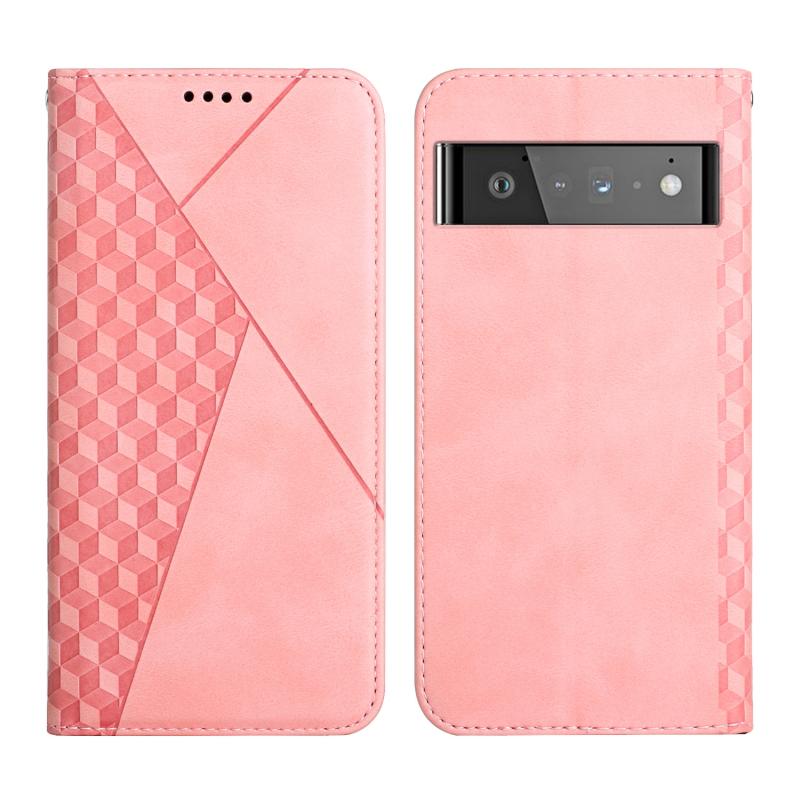 Voor Google Pixel 6 Pro Skin Feel Magnetic Leather Phone Case (Rose Gold)
