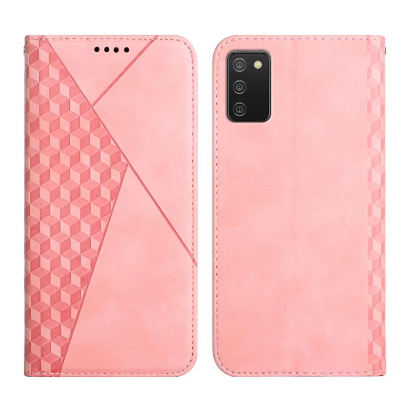 Voor Samsung Galaxy A03S 166mm Skin Feel Magnetic Leather Phone Case (Rose Gold)