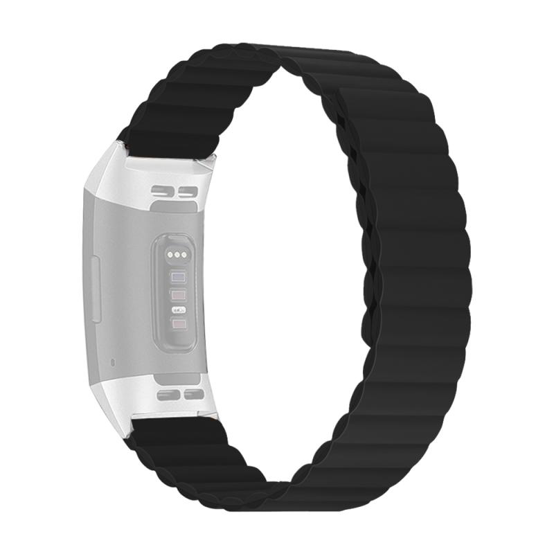 Voor Fitbit Charge 3/4 Silicone Magnetic Watchband