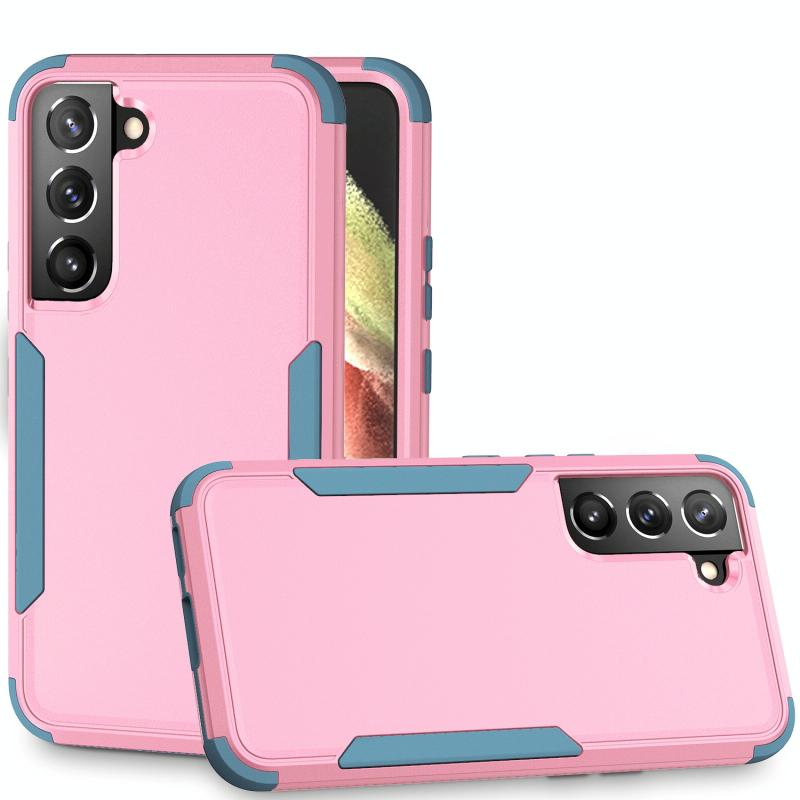 Voor Samsung Galaxy S22 + 5G TPU + PC Shockproof Phone Case (Pink + Blue)